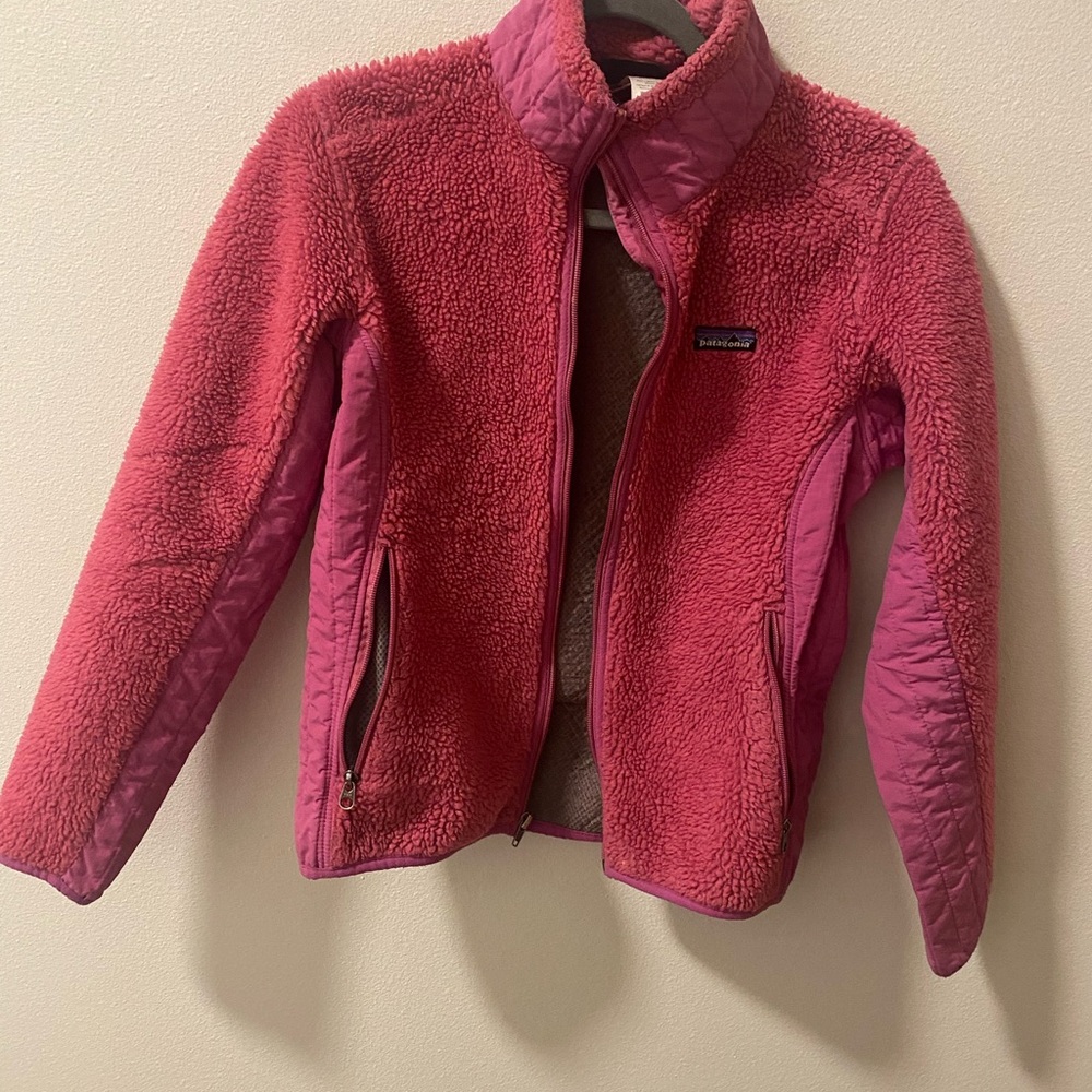 Patagonia Women's Pink Fleece Jacket retro x